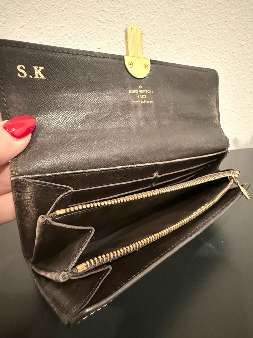 🤎 Louis Vuitton Monogram Idylle Sarah Canvas Clutch Long Wallet with Chain - Picture 13 of 16